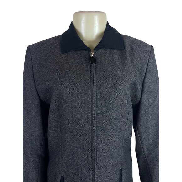 Sag Harbor Suit Ladies Grey Jacket & Skirt Set Formal Office Wear Sz 10 - New - Picture 8 of 15